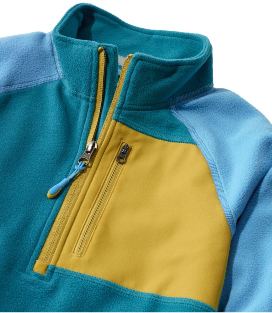 Kids' Fitness Fleece, Quarter-Zip, Cherry Tomato/Night, small image number 5