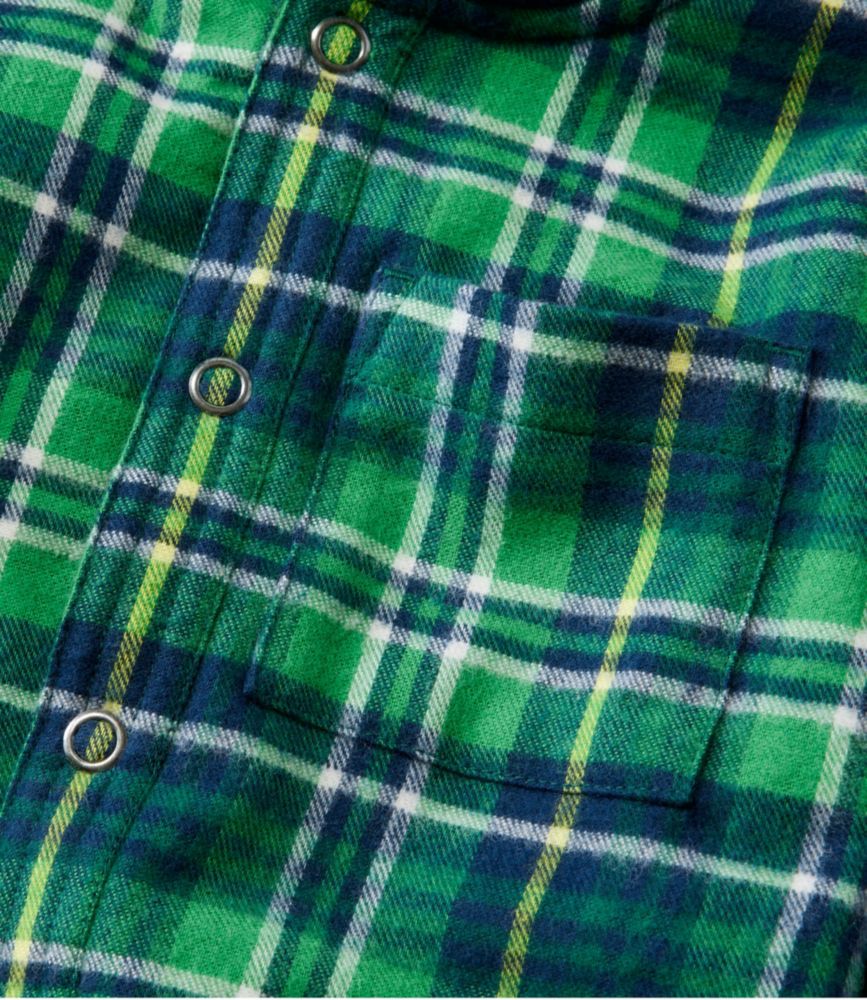 Toddlers' Fleece-Lined Flannel Shirt, Hooded, Marine Blue, small image number 6