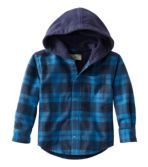 Toddlers' Fleece-Lined Flannel Shirt, Hooded