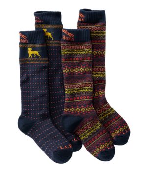 Kids' Winter Snow Sports Socks, Two-Pack