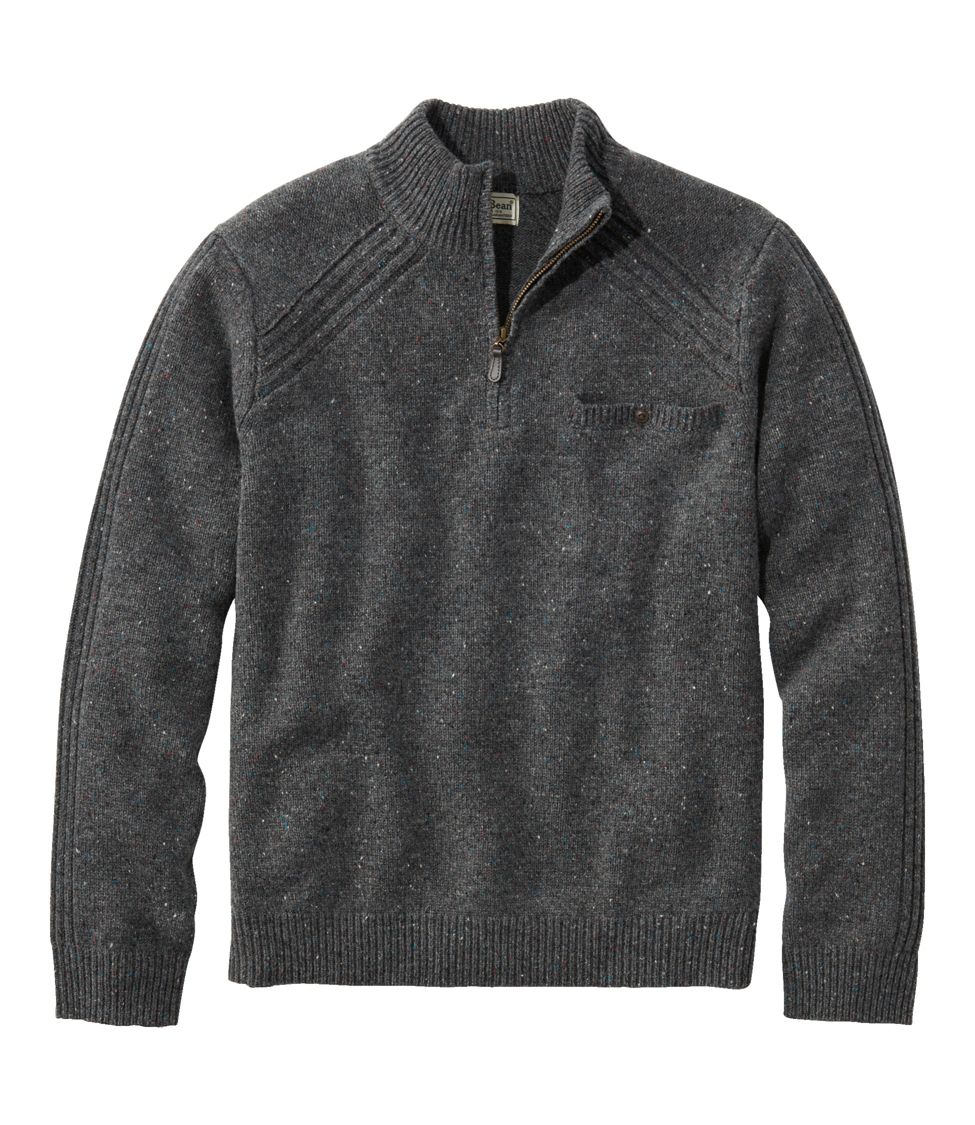 Merino Wool Quarter-Zip Sweater Black