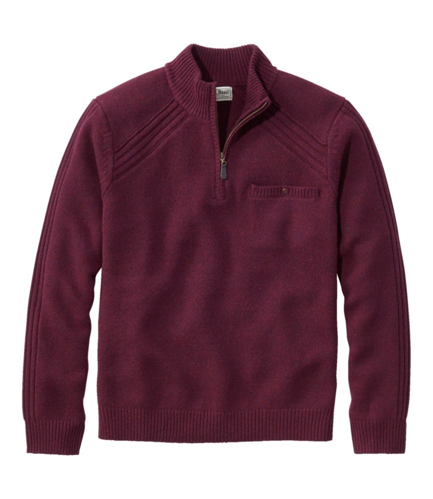 Men's Rangeley Merino Sweater, Quarter-Zip, Deep Port, small image number 1