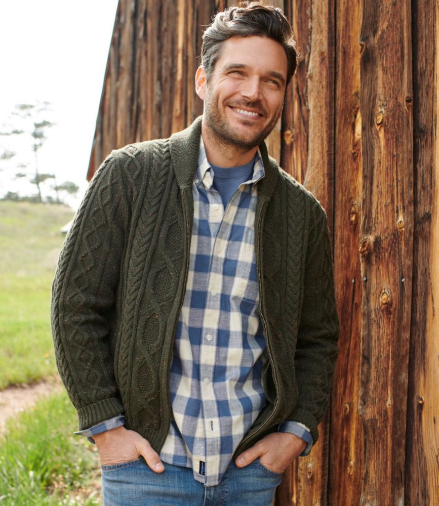 Men's Bean's Heritage Soft Cotton Fisherman Sweater, Full-Zip