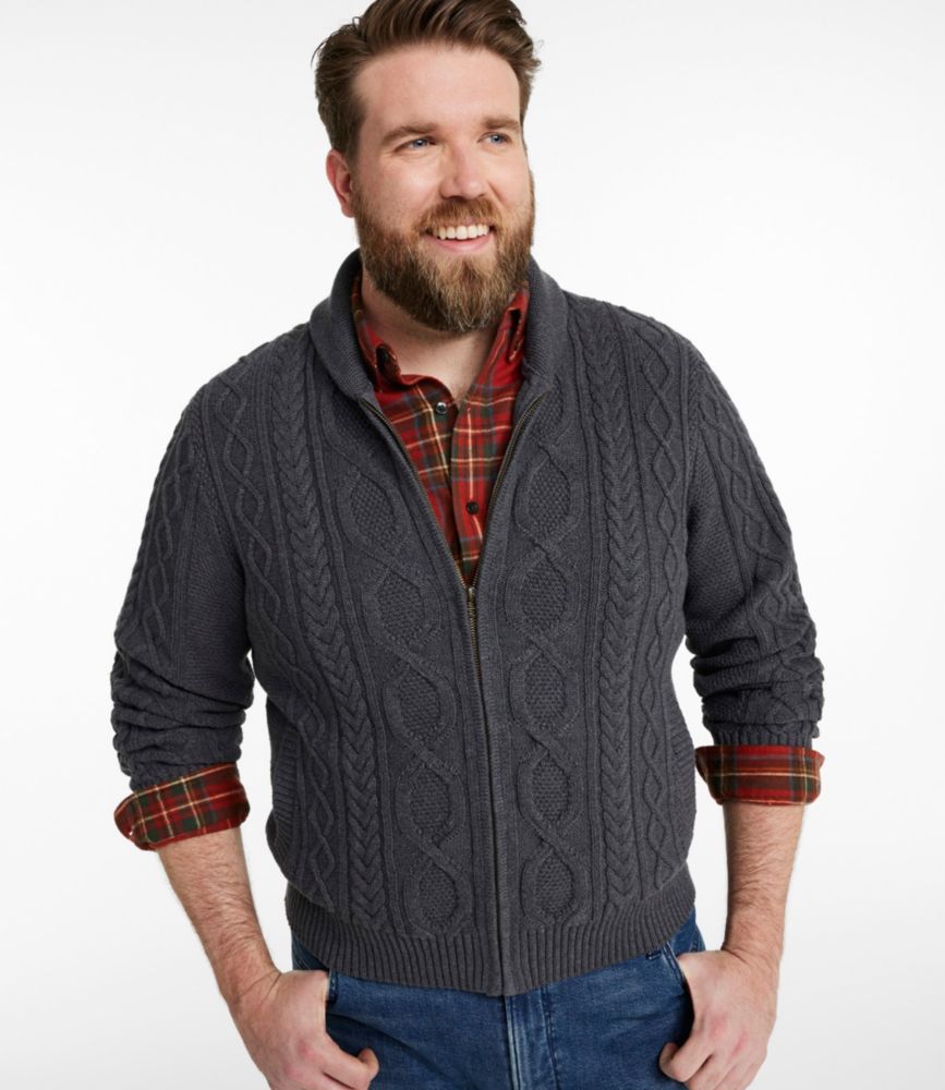 Men's Bean's Heritage Soft Cotton Fisherman Sweater, Full-Zip