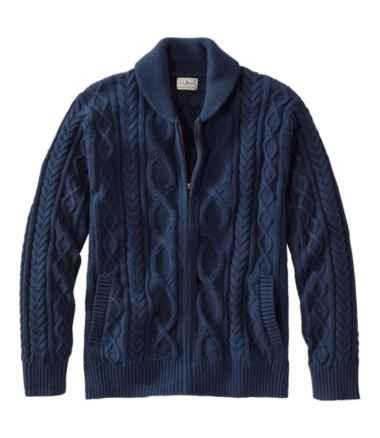 Men's Bean's Heritage Soft Cotton Fisherman Sweater, Full-Zip