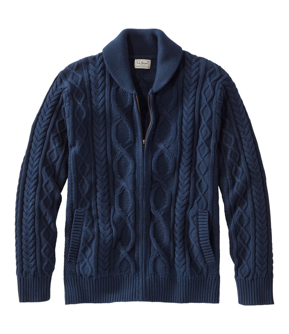 Men's Bean's Heritage Soft Cotton Fisherman Sweater, Full-Zip