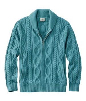 Men's Bean's Heritage Soft Cotton Fisherman Sweater, Full-Zip