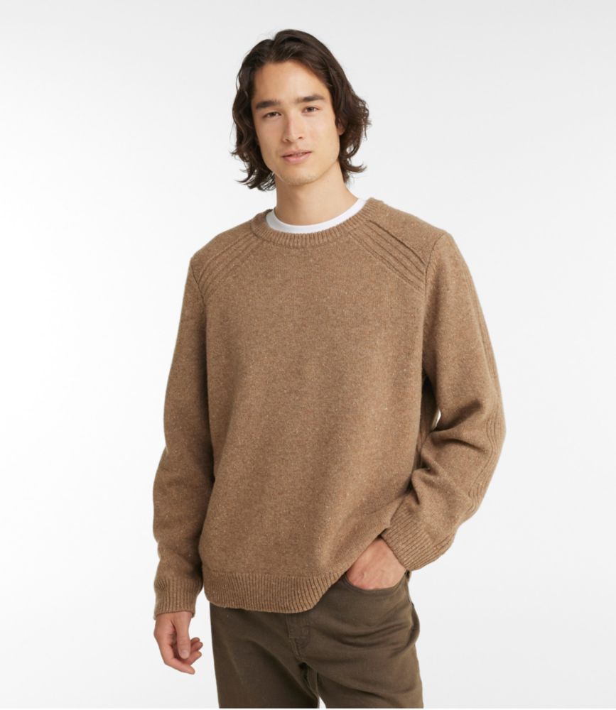 Men's Rangeley Merino Sweater, Crewneck, Taupe Heather, small image number 2