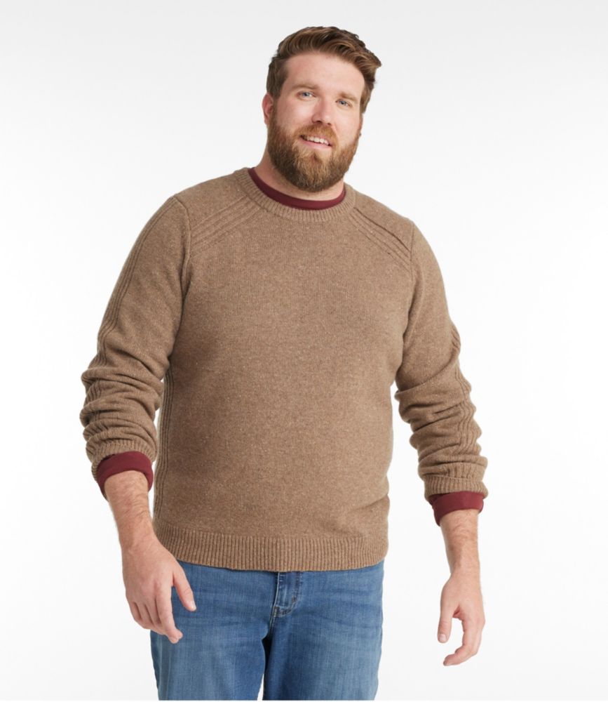 Men's Rangeley Merino Sweater, Crewneck, Taupe Heather, small image number 4