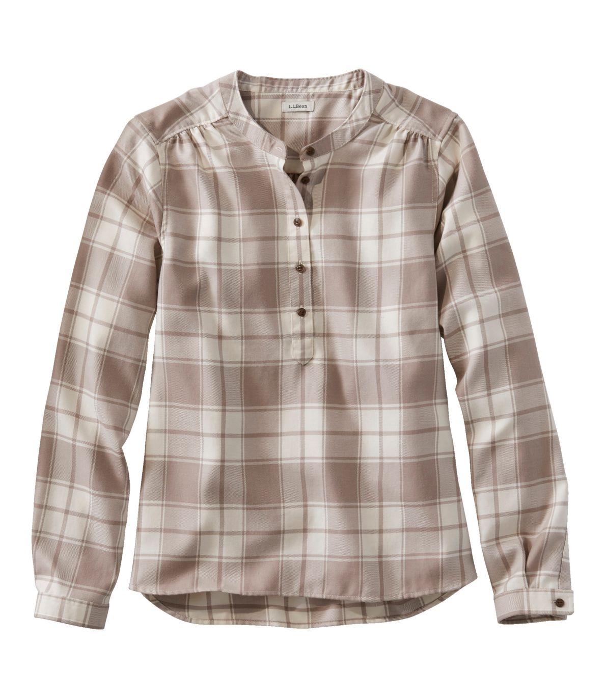 Women's Feather-Soft Twill Shirt, Long-Sleeve Popover
