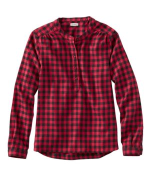 Women's Feather-Soft Twill Shirt, Long-Sleeve Popover