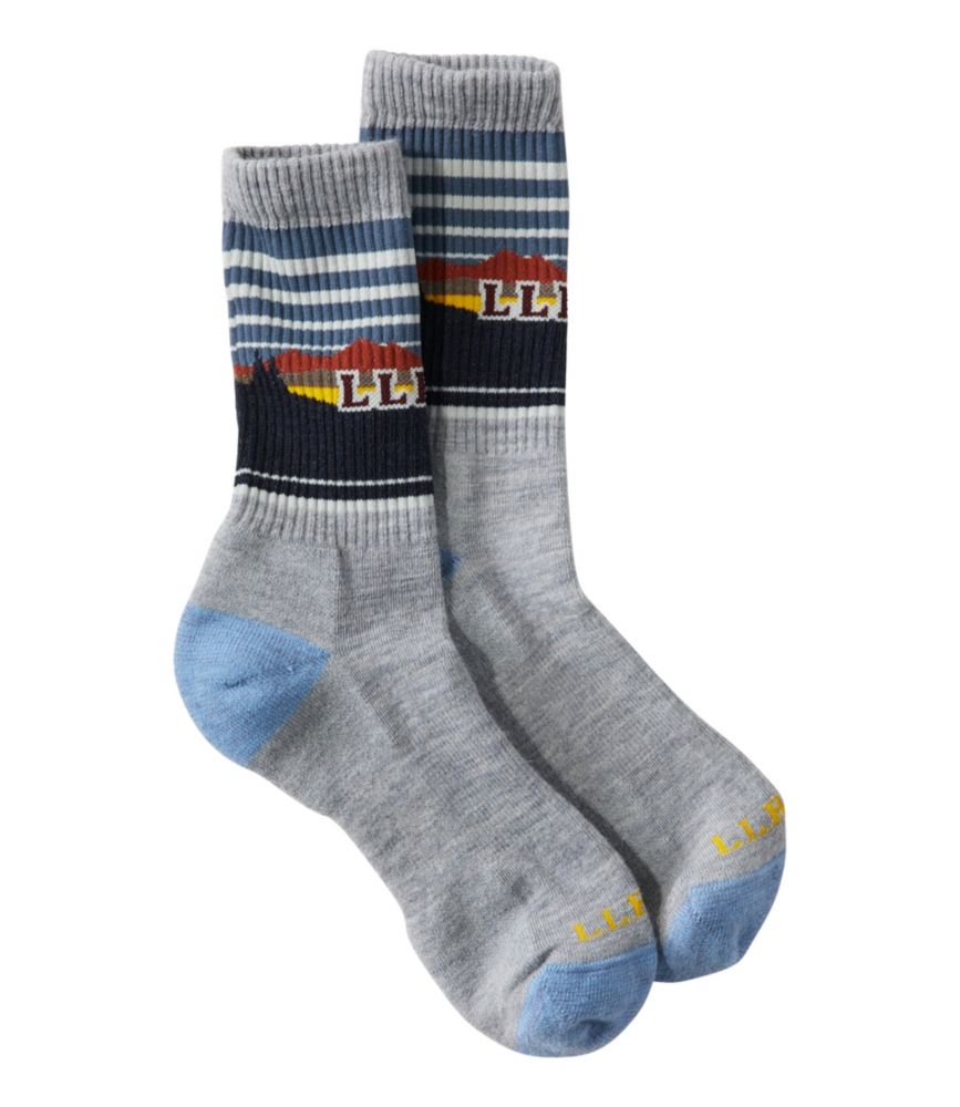 Adults' Katahdin Hiker Socks, Gray Heather/Cadet Blue, small image number 1