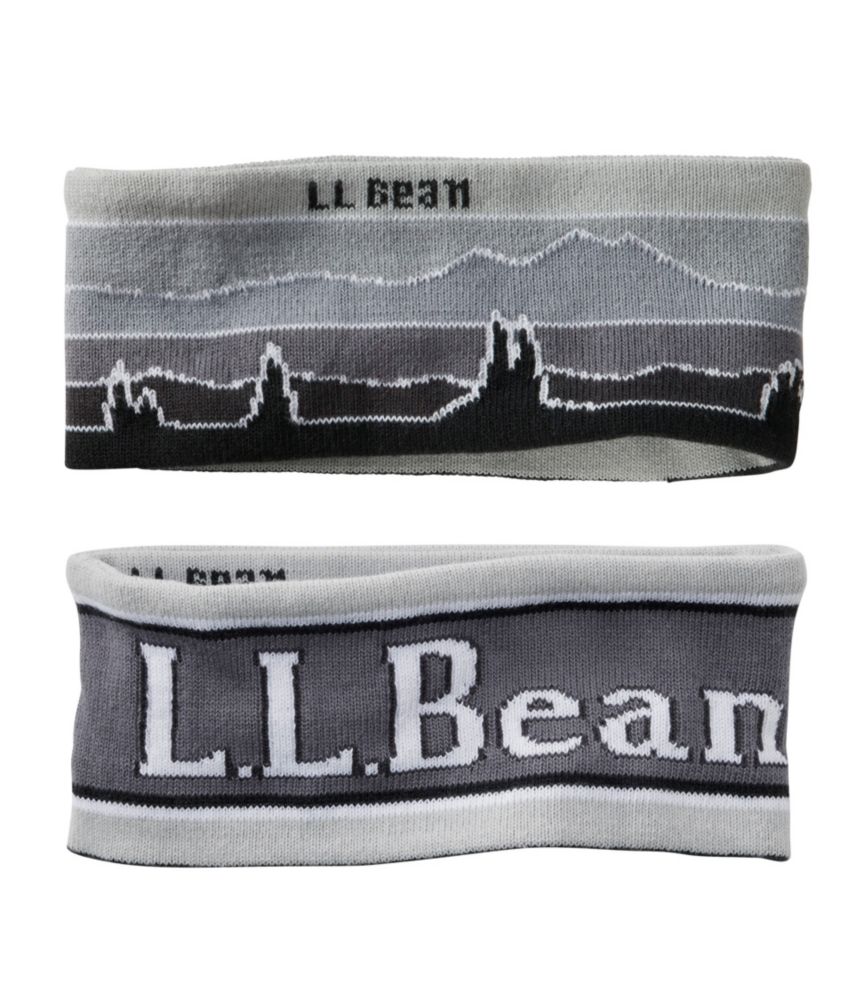 Adults' L.L.Bean Katahdin Earband, Coal Snowflake Fairisle, small image number 3