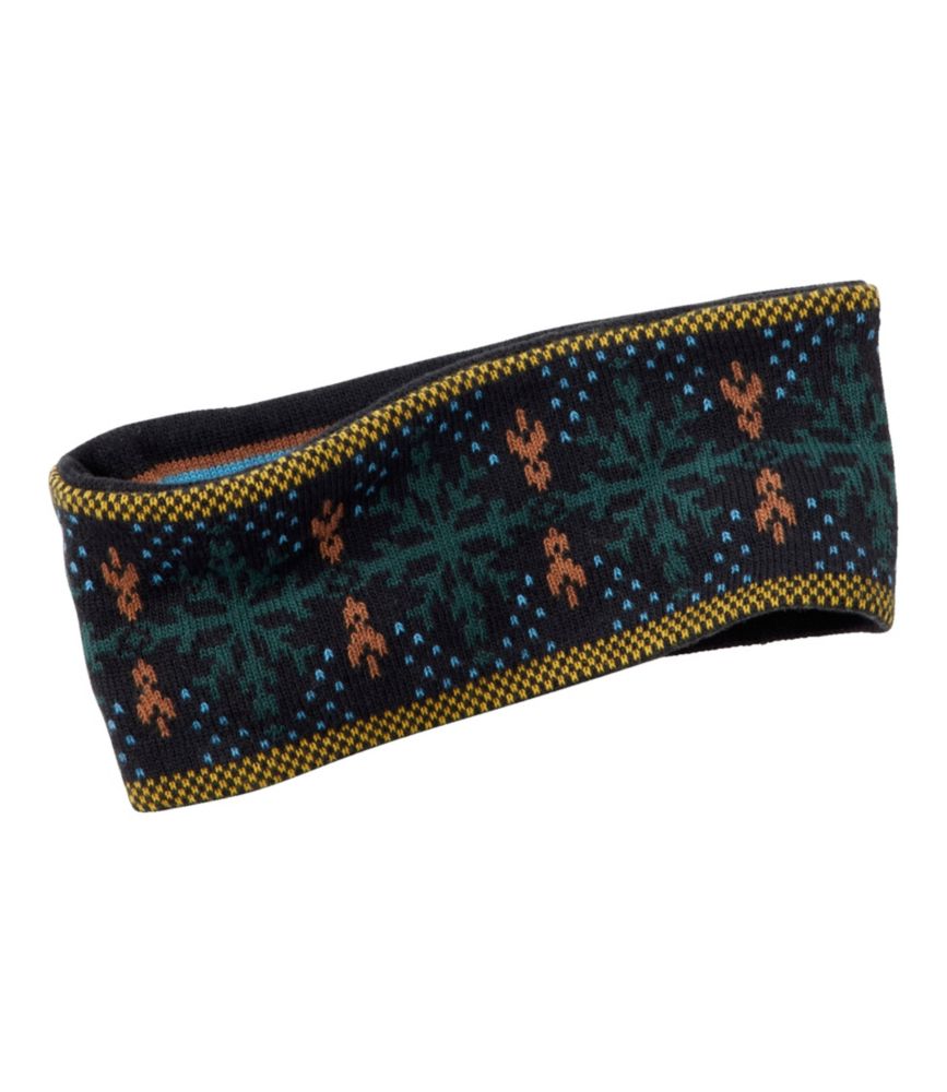 Adults' L.L.Bean Katahdin Earband, Coal Snowflake Fairisle, small image number 1