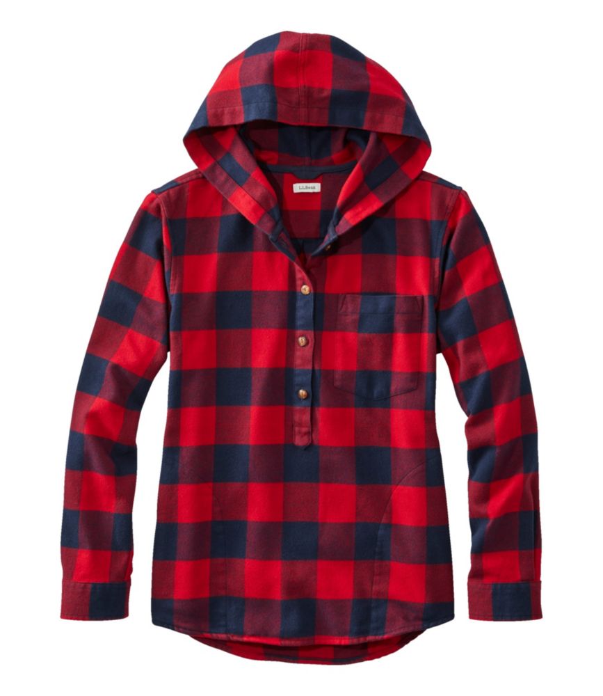 Ll bean flannel hoodie women's best sale