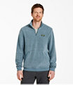 Men's Tumbled Sherpa Quarter-Zip Pullover, Dark Pine, small image number 1