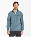 Men's Tumbled Sherpa Quarter-Zip Pullover, Faded Black, small image number 1