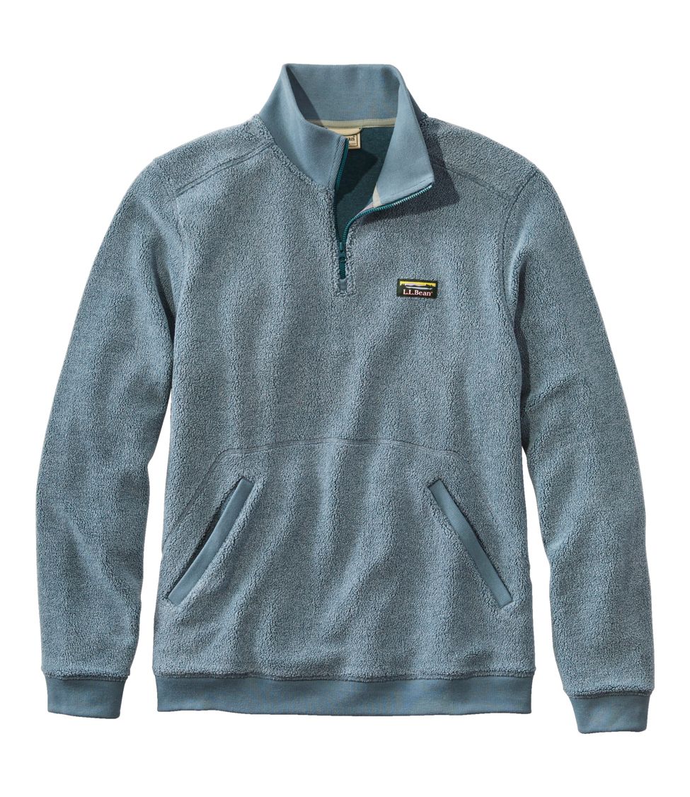 Men's Tumbled Sherpa, Quarter-Zip Pullover at L.L. Bean