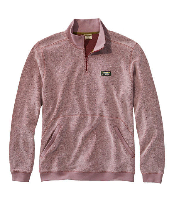 Men's Tumbled Sherpa Quarter-Zip Pullover, Burnt Mahogany, large image number 0