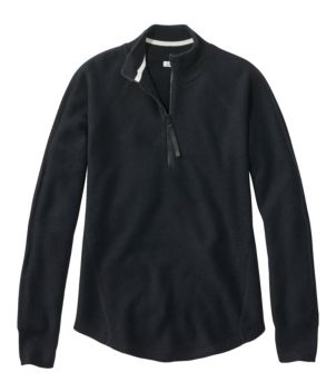 Women's Honeycomb Merino Wool-Blend Sweater, Quarter-Zip
