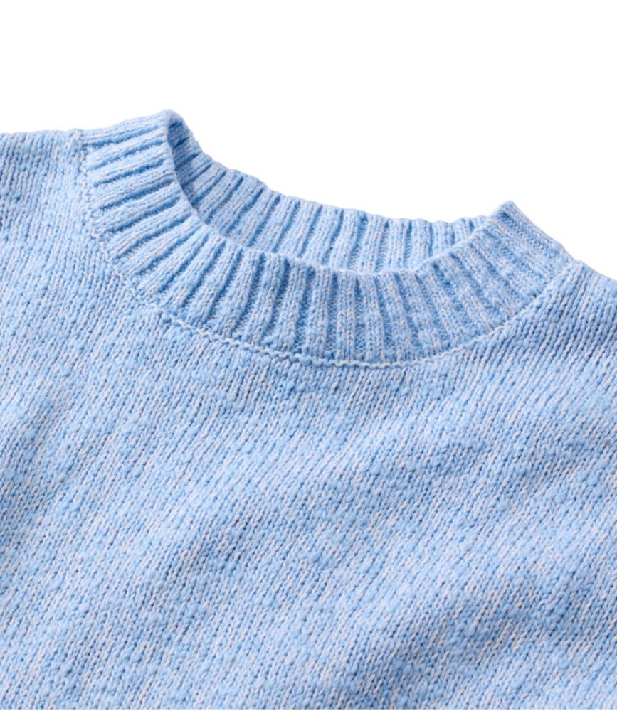 Women's Cotton Ragg Sweater, Crewneck, Classic Navy/Bright Blue, small image number 4