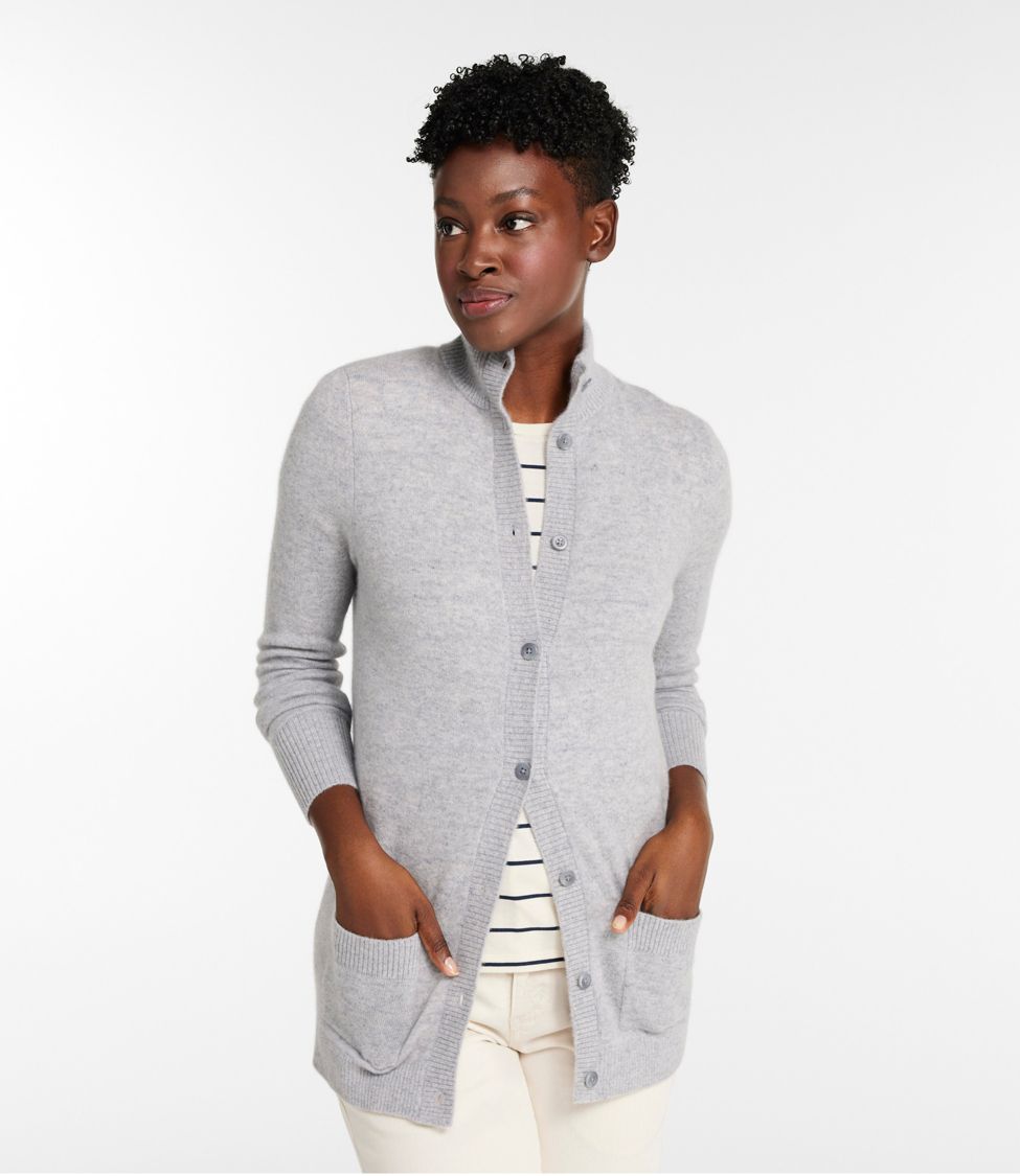 V-Neck Cardigan, 100% Cashmere Button Up