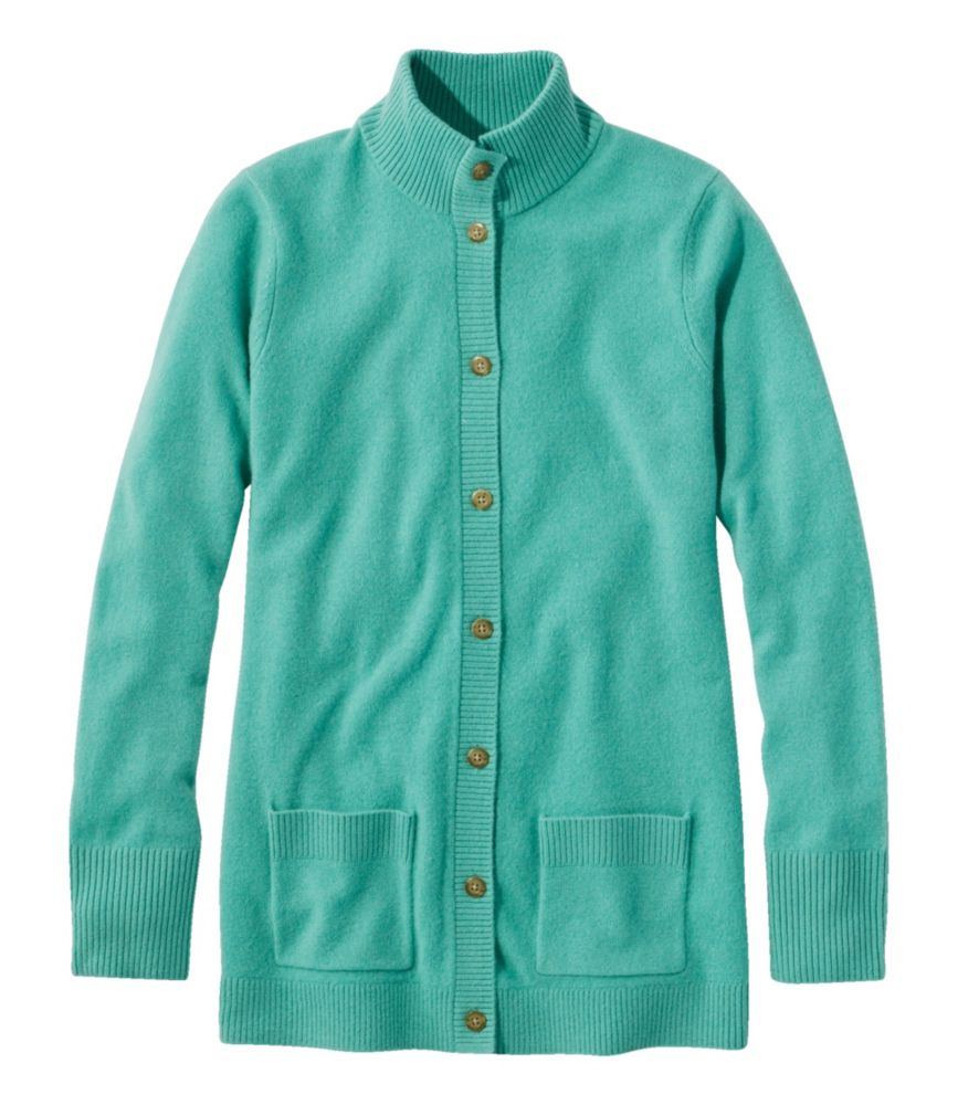 Women's Classic Cashmere Button-Front Cardigan, Glacier Teal, small image number 1