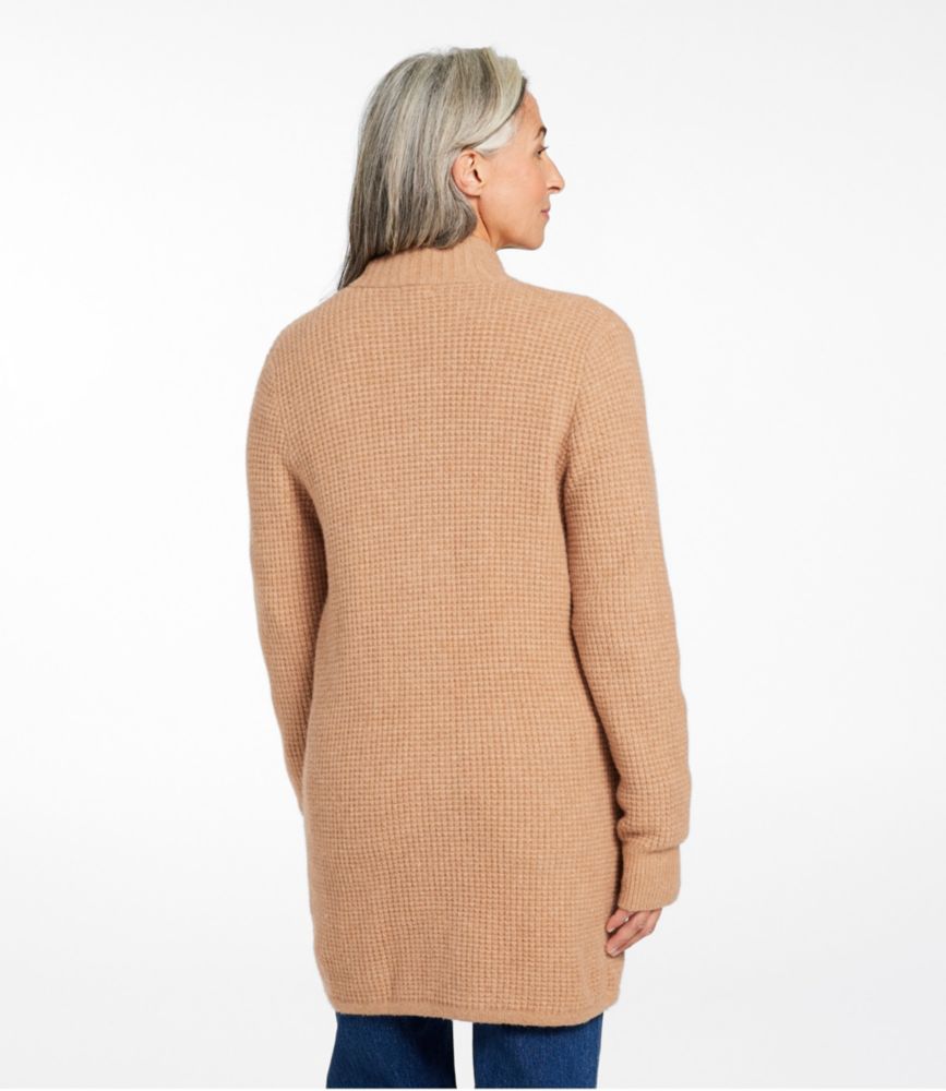 Women's SuperSoft Waffle Sweater, Coatigan, Midnight Black, small image number 3