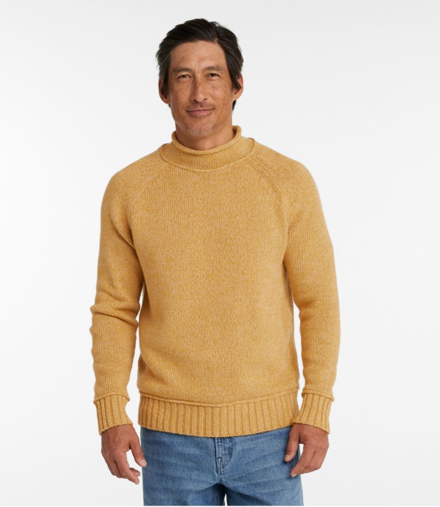 Men's Signature Organic Cotton Rollneck Sweater, Sailcloth, small image number 2