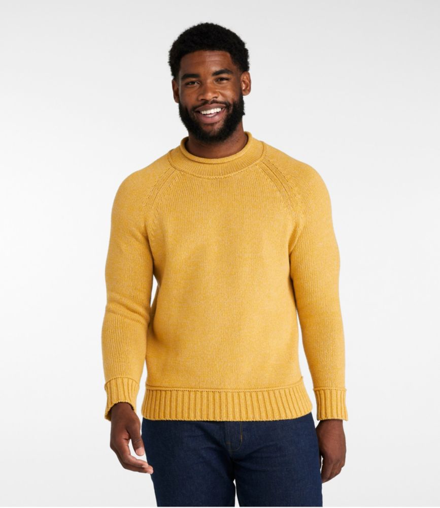 Men's Signature Organic Cotton Rollneck Sweater, Sailcloth, small image number 4