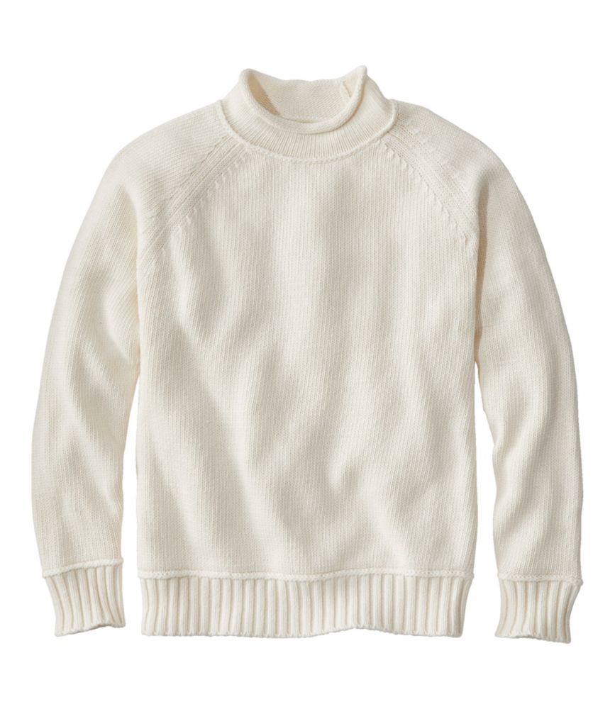 Men's Signature Organic Cotton Rollneck Sweater, Sailcloth, small image number 1