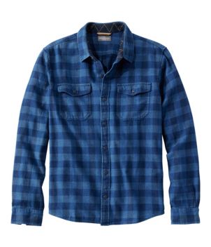 Men's Signature Washed Indigo Shirt, Long-Sleeve