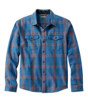 Men's Signature Washed Indigo Shirt, Long-Sleeve