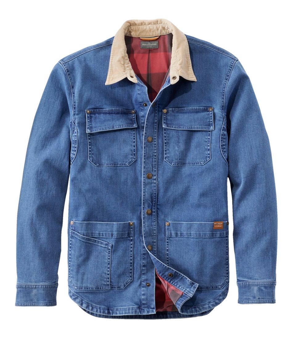 Vintage L.L. Bean Corduroy Heritage Fleece Lined Shirt Jacket Med