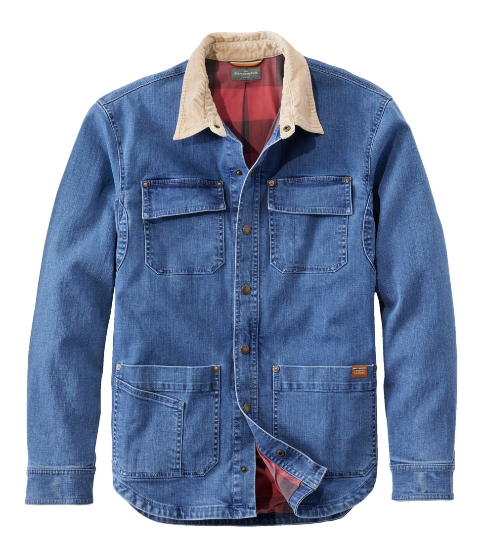 Insulated sales denim shirt