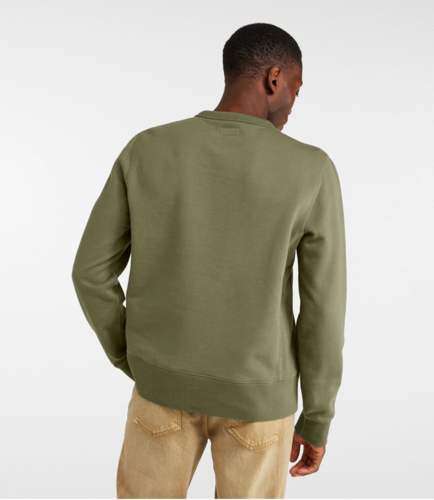 Men's Signature Rugged Crewneck Sweatshirt, Print, Dusty Olive/Dogs, small image number 3