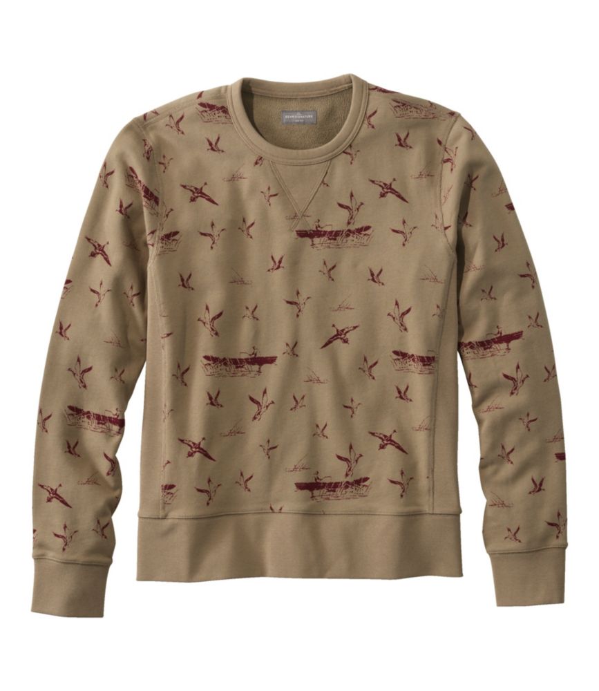 Men's Signature Rugged Crewneck Sweatshirt, Print, Dark Mushroom Scenic, small image number 1