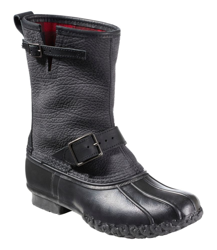 Women's Bean Boots, 10" Engineer Buckle FlannelLined L.L.Bean Boots