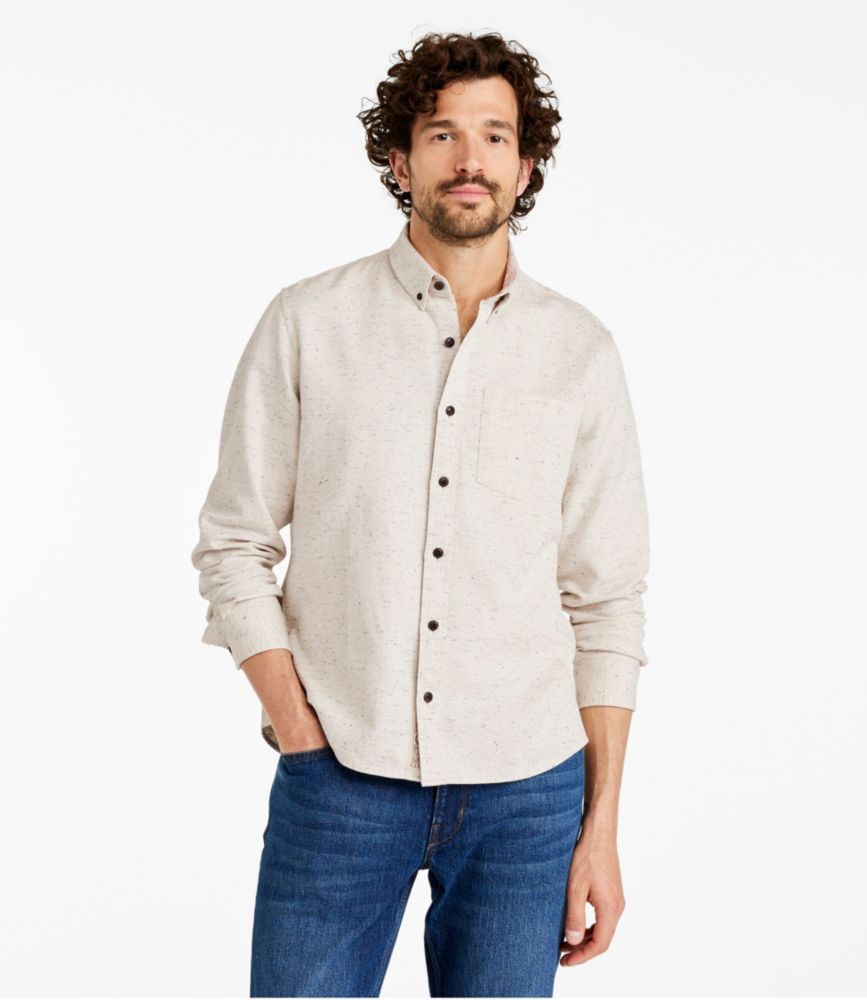 Men's Signature Donegal Woven Shirt, Long-Sleeve, Sea Green, small image number 2