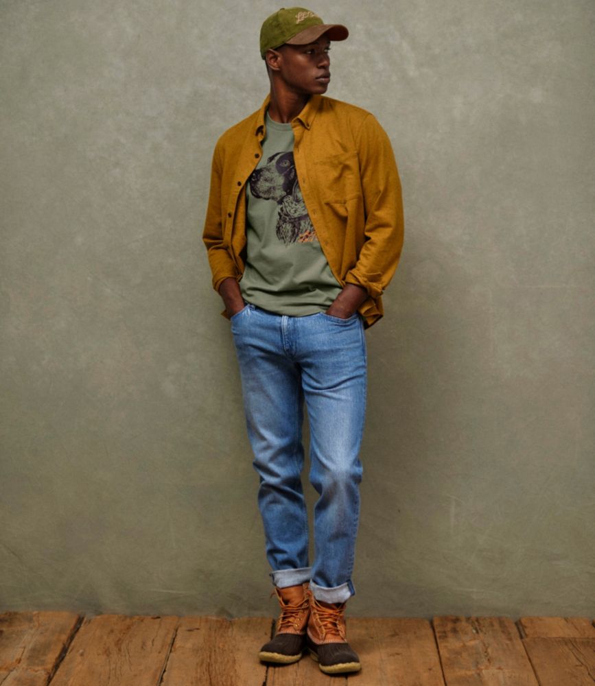 Men's Signature Donegal Woven Shirt, Long-Sleeve, Cream, small image number 9