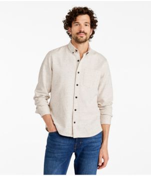 Men's Signature Donegal Woven Shirt, Long-Sleeve