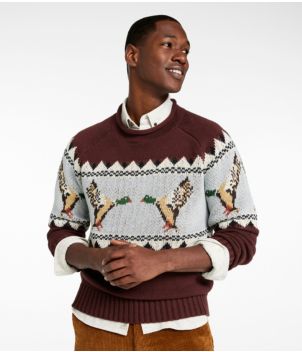 Men's Signature Organic Cotton Rollneck Sweater, Fair Isle