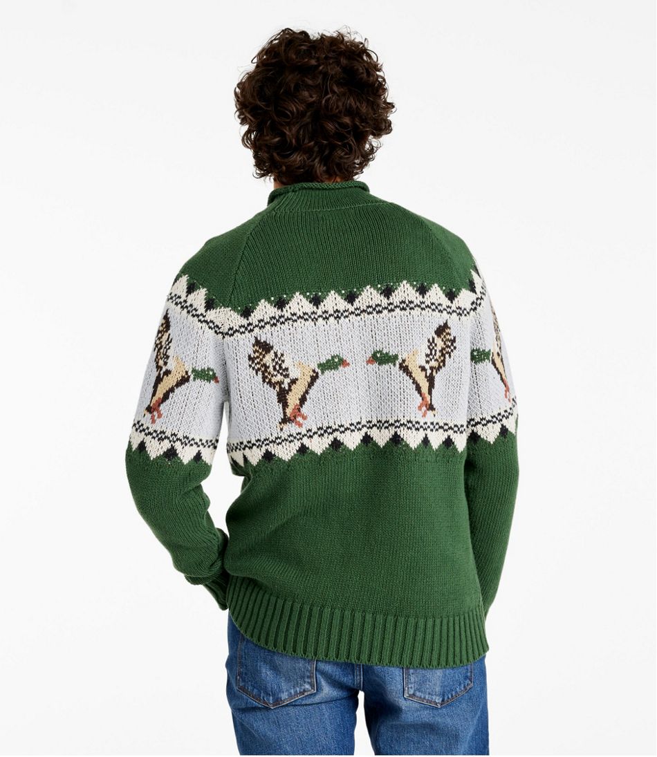 Men's Signature Organic Cotton Rollneck Sweater, Fair Isle
