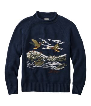 Men's Signature Organic Cotton Rollneck Sweater, Fair Isle