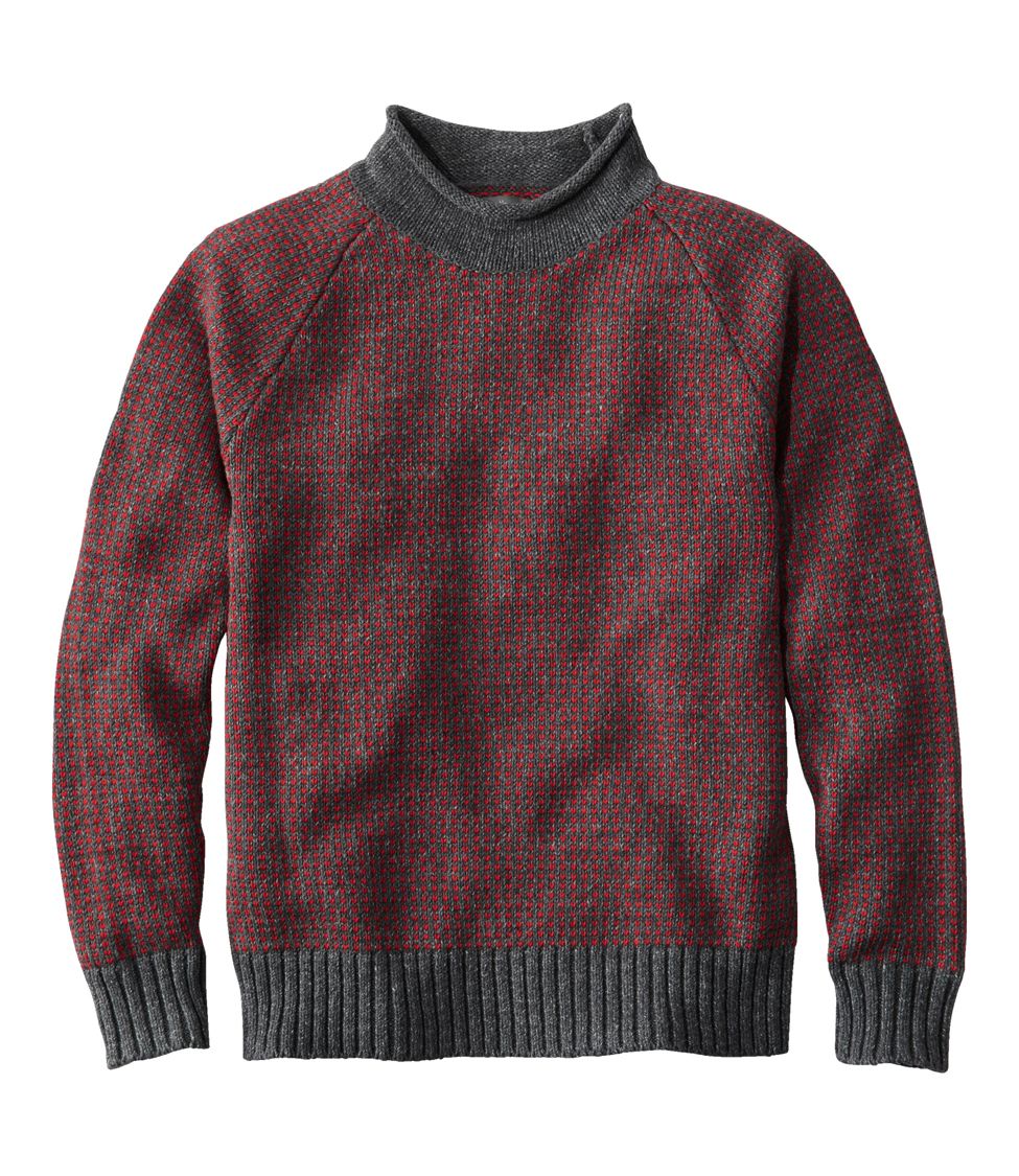 Men's Signature Organic Cotton Rollneck Sweater, Fair Isle