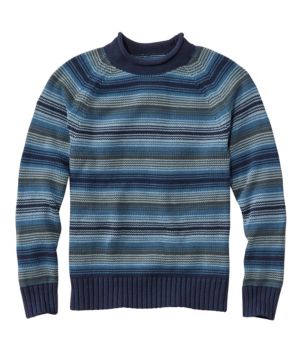 Men's Signature Organic Cotton Rollneck Sweater, Fair Isle