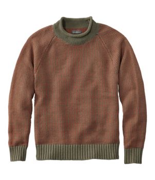 Men's Signature Organic Cotton Rollneck Sweater, Fair Isle