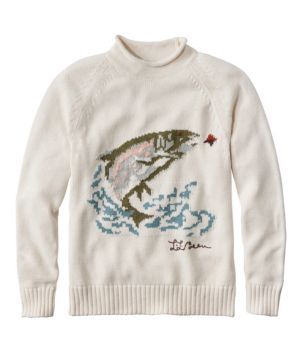Men's Signature Organic Cotton Rollneck Sweater, Fair Isle