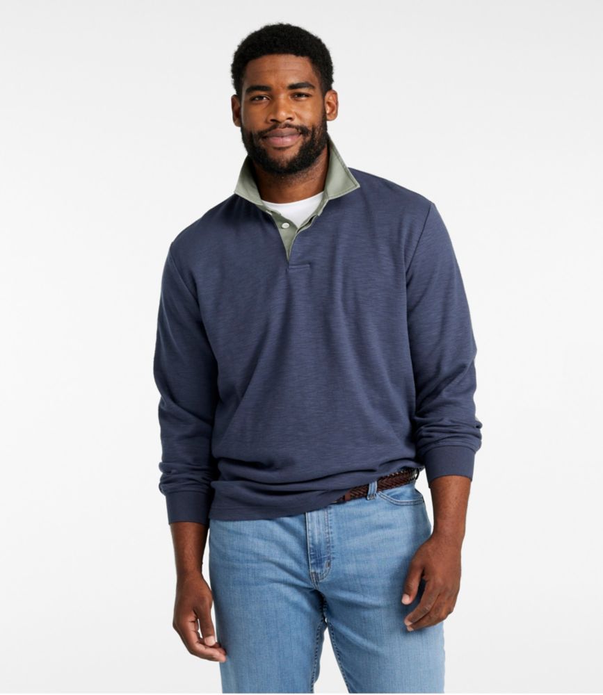 Men's Signature Rugby Polo, Barley Stripe, small image number 4