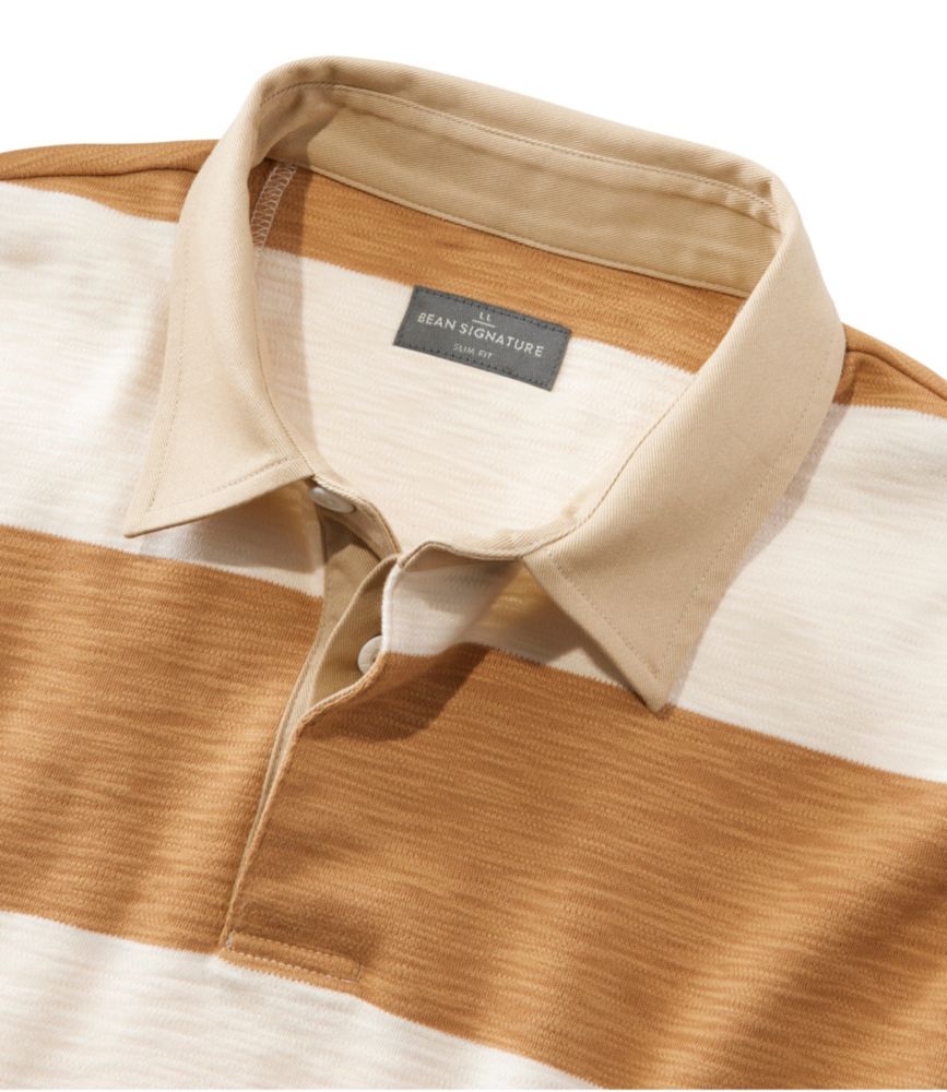 Men's Signature Rugby Polo, Barley Stripe, small image number 6